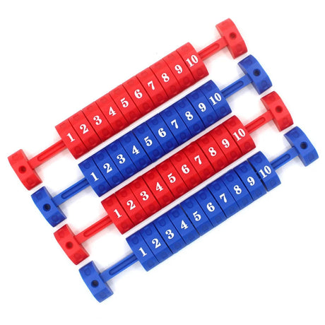 2pcs Durable Blue Red Plastic Scoring Units Counters Markers for Foosball Soccer Table Football Score Keeper (1 Red and 1 Blue)