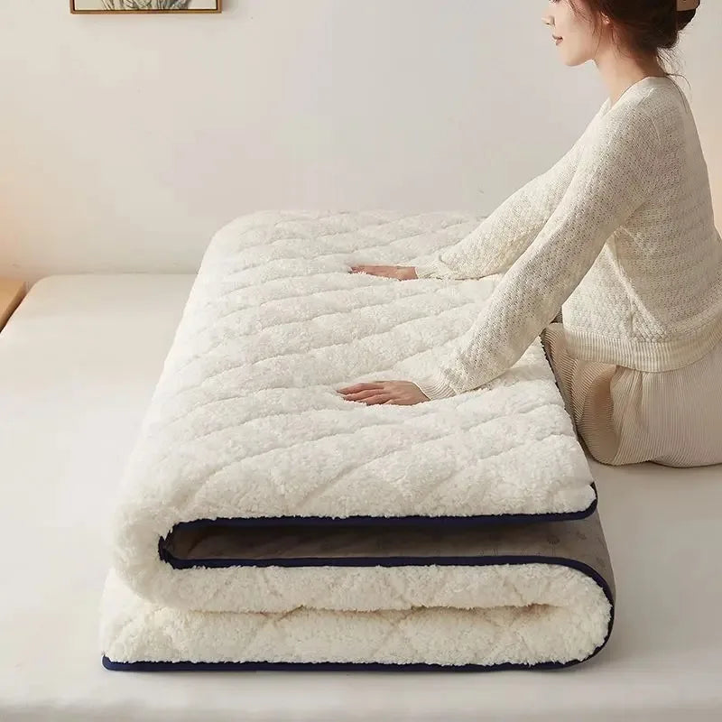 Mattress Thickness Bedding Mat Tatami Mat Winter Warm Thick Soft Plush Mattress Breathable Student Dormitory Matress Tatami Mat