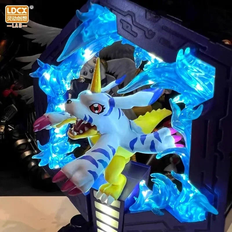 Derivatives Agumon Gabumon Night Lamp Digimon Adventure Anime Figure Animation Kawaii Light Desktop Decoration Christmas Gift