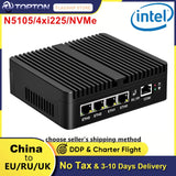 Pfsense box Celeron N5105 N5100 Barebone Mini Pc With 4x Intel i225-V B3 2.5G LAN HDMI2.0 DP AES-NI OPNsense ESXi Home Network