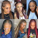 36 Inch Braid Wigs Lace Front Wig Cornrow Braided Wigs Box Braids 13x8 Lace Frontal Wig for Woman Synthetic Lace Wig Baby Hair