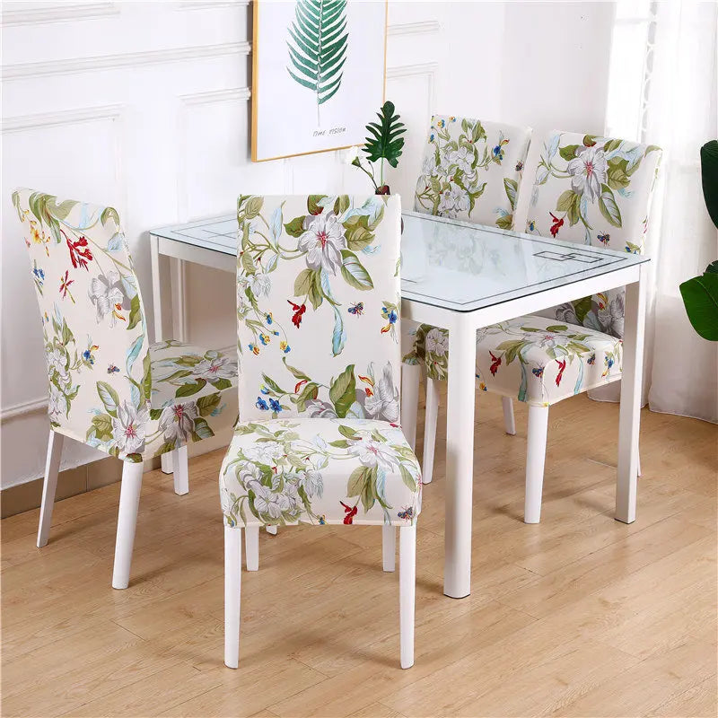 Dining Chair Cover Elastic Cheap Anti-dirty Slipcover Seat Chair Cover for Living Room Kitchen Wedding Banquet Party Removable