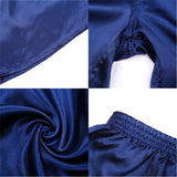 Mens Silk Satin Loose Boxers Briefs Pajamas Casual Shorts Home Nightwear Comfortable Soft Sleep Bottoms Short Pants Sleepwear