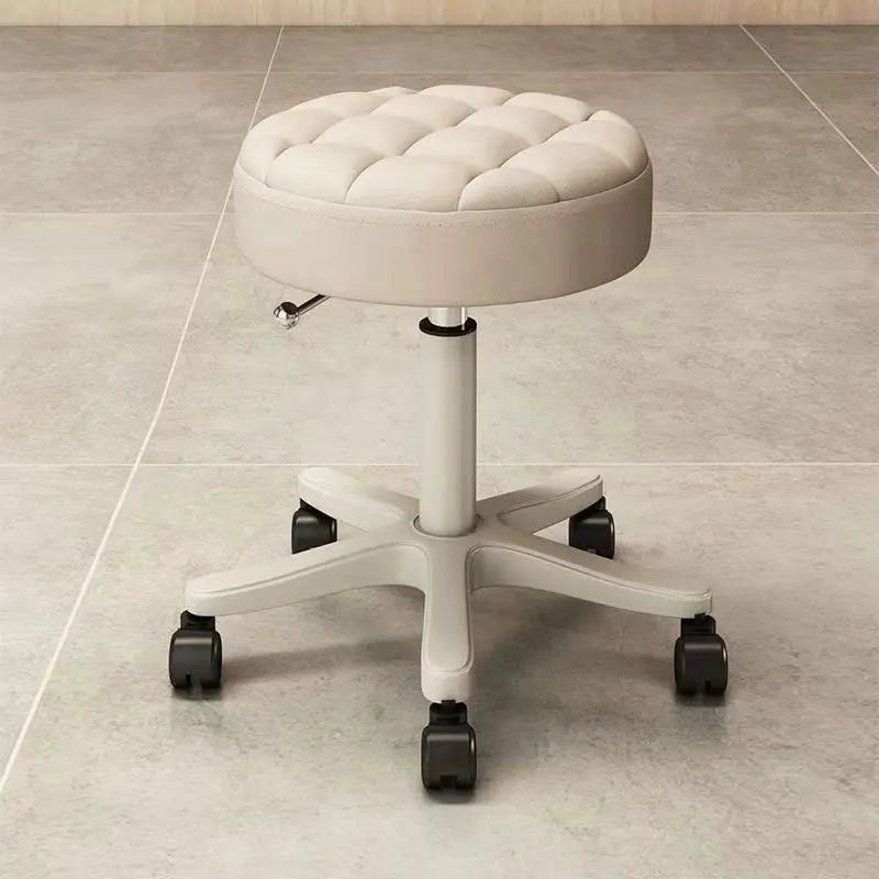 Round Stool Chair for Beauty Salon Barber Shop Adjustable Rotating Lifting With Wheels Beauty Eyelash Stool Chair Furniture