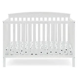 Children Hanover 6-in-1 Convertible Baby Crib, Walnut Espresso/Bianca White/Gray