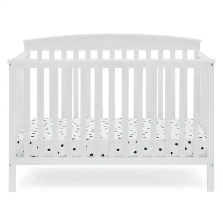 Children Hanover 6-in-1 Convertible Baby Crib, Walnut Espresso/Bianca White/Gray