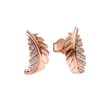 Rose Gold Hoop Earrings For Women 925 Silver Original Pave CZ Heart Ciecle Star Moon U Shape Earrings Luxury Wedding Jewelry