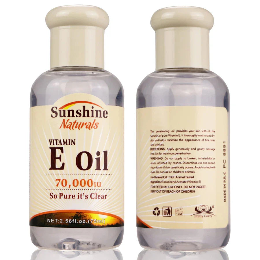 75ml Vitamin E Oil Organic Moisturizing Anti-wrinkle Pure Revitalizing Serum Natural Moisturizing Clear Liquid Face Skin Care