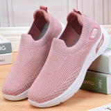 2024 Women's Sports Casual Shoes Summer Pink Flats Ladies Sneakers Fashion Girls Platform Gym Slip-On Loafers Zapatillas Mujer