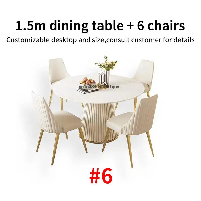 24 Dining Room Table Set Luxury Kitchen Furniture Modern Minimalist Dining Table With 6 Seats Customize Desktop Table And Chairs