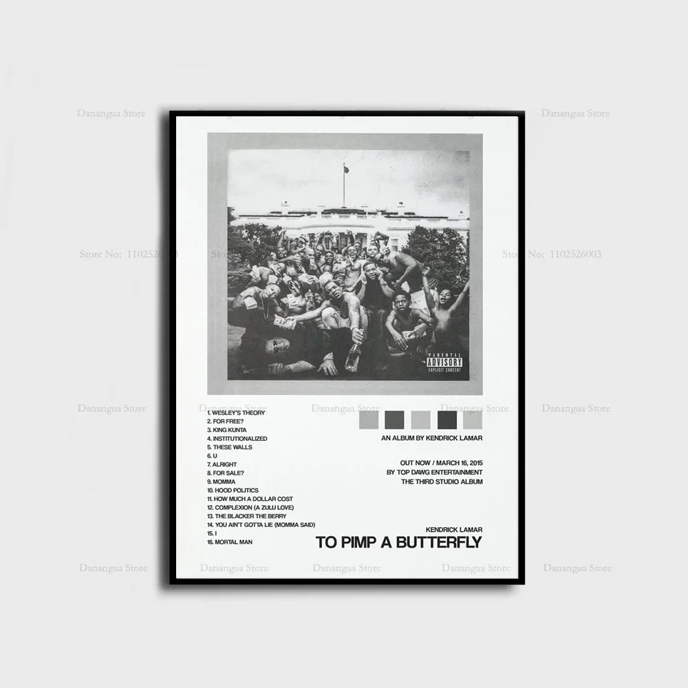 Kendrick Lamar Good Kid Maad City Hip Hop Music Album Cover Poster Prints Wall Art Painting Picture Photo Gift Room Home Decor