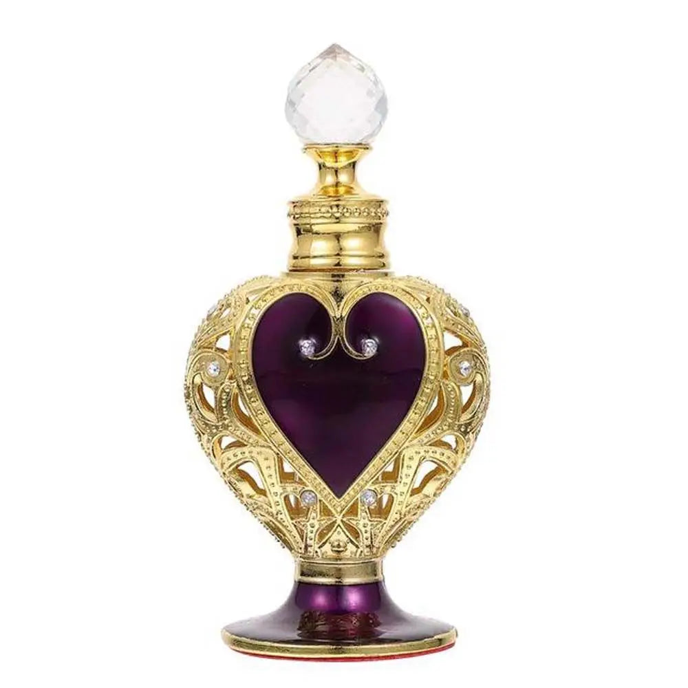 1Pc Middle Eastern Perfume Bottle Vintage Aromatherapy Fragrance Bottle Essential Oil Bottle Gold Plating Perfume Bottle