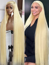 613 HD 13x6 250% Honey Blonde Straight 40 Inch Lace Front Human Hair Wigs 13x4 Lace Frontal Wig 5x5 Glueless Ready To Go