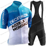 2024 AG2R Cycling Jersey Set Summer France Pro Team Cycling Clothing Men Road Bike Shirt Suit Bicycle Bib Shorts MTB Maillot