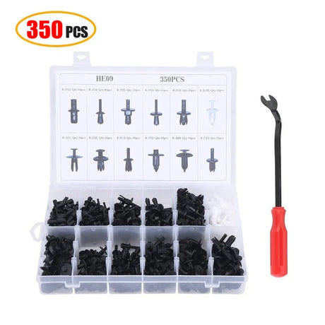 Car Plastic Fastener Clips Set with Box Mixed Auto Body Push Retainer Pin Rivet Bumper Door Trim Panel Fastener Clip Kit