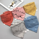 5Pcs/Set Baby Bibs Triangle Double Cotton Bandana Bibs Baby Boys Girls Babador Feeding Smock Infant Burp Cloth Baby Saliva Towel