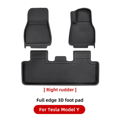 YZ For Tesla Model3 Foot Mats For TESLA Car ModelY 2021-2023 3D Foot Pad Waterproof Easy to Clean Floor Mat Interior Accessories