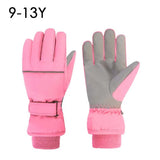 Waterproof Adult Kids Ski Gloves Thick Children Mittens Snowboard Outdoor Snow Child Winter Gloves for Boys Girls Fleece Lining