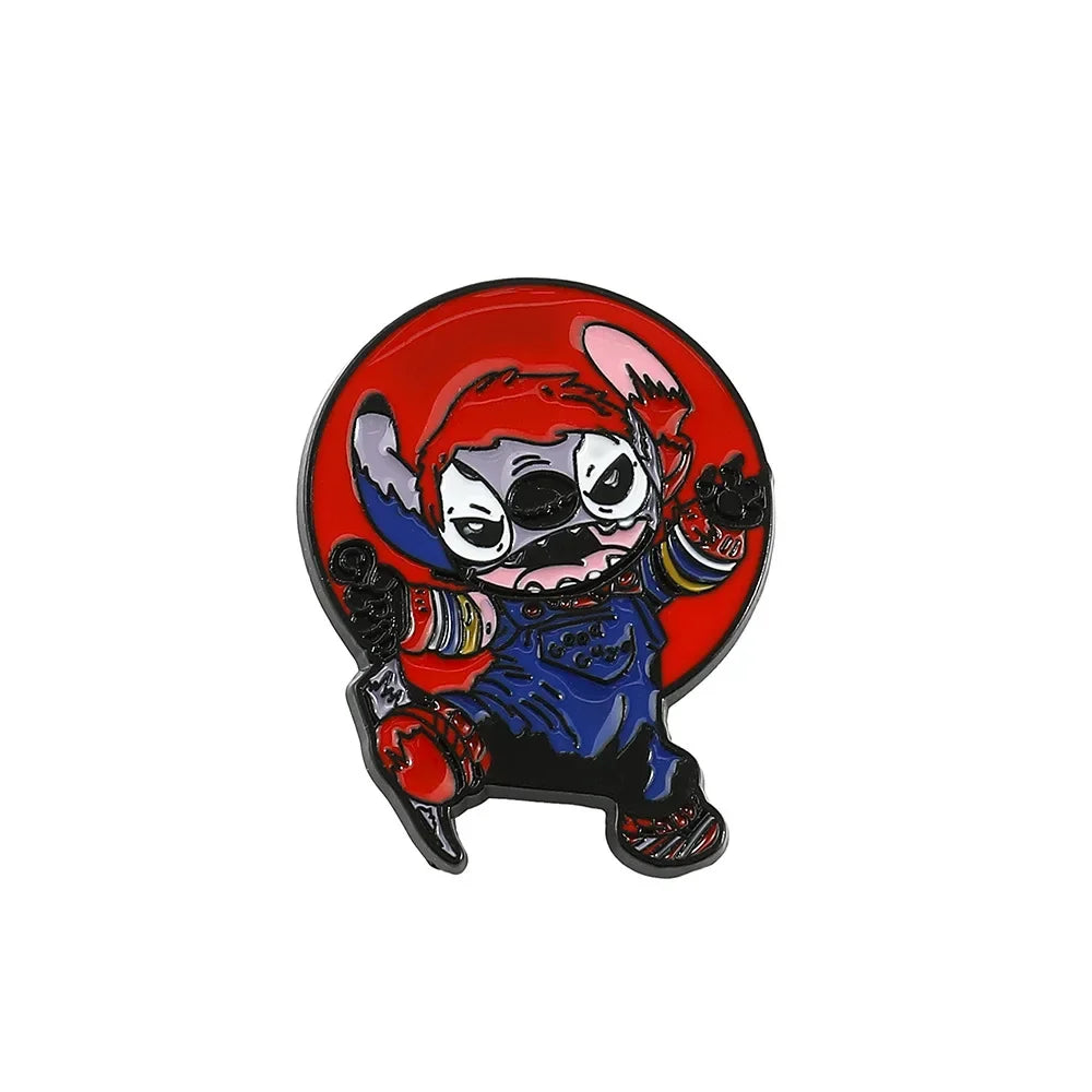 Stitch Lapel Pins for Backpack Accessories Cartoon Lilo & Stitch Enamel Brooch Jacket Badge for Kids Cute Jewelry Gifts