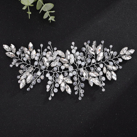 Wedding Rhinestone Red Jewelry Hairstyles Headpiece Black Headdress Crystal Headband Bridal Hair Accessories Women Party Tiara