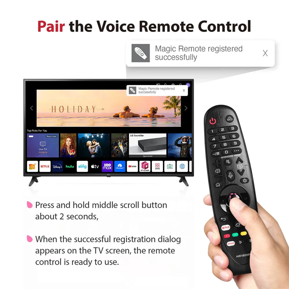 AKB75855501 Voice Magic Remote Control  for LG Smart TV Replacement AN-MR20GA AN-MR19BA with Pointer UHD OLED QNED NanoCell 4/8K