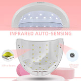 48W UV LED Nail Lamp for Quick Curing All UV Gel Professional Nail Dryer with Motion Sensing Protable Nail Art Salon Equipment