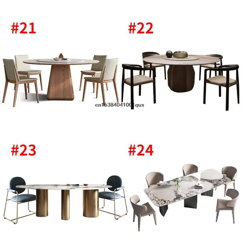 24 Dining Room Table Set Luxury Kitchen Furniture Modern Minimalist Dining Table With 6 Seats Customize Desktop Table And Chairs