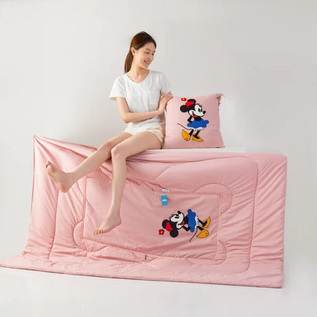 Disney Mickey Mouse Pillow Is Dual-purpose Car Sofa Lunch Break Cushion Two-in-one Office Cartoon Pillow Animation Derivatives