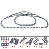 NEW City Trains Flexible Tracks Soft Straight Curved Rails Switch Building Block Creative Models Tailways Toys For Kids Gifts