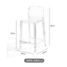 Nordic Acrylic Transparent Bar Chairs Modern Backrest Household Design Bar Chairs High Stools Muebles Household Items WZ50BC