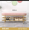 Nordic Shoe Bench Soft Cushion Multifunctional Shoe Rack Metal Frame Home Furniture Hallway Shoe Rack Bench