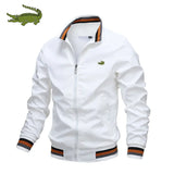 2024 New Embroidery CARTELO Men's Business Fashion Jacket Stand Collar Casual Zipper Jacket Outdoor Sports Coat Windbreaker