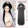 Hanfu Cosplay Wigs Women Black Anime Ancient Chinese Hanfu Wigs Headgear Accessories Hanfu Long Straight Wigs Black Wig Headband