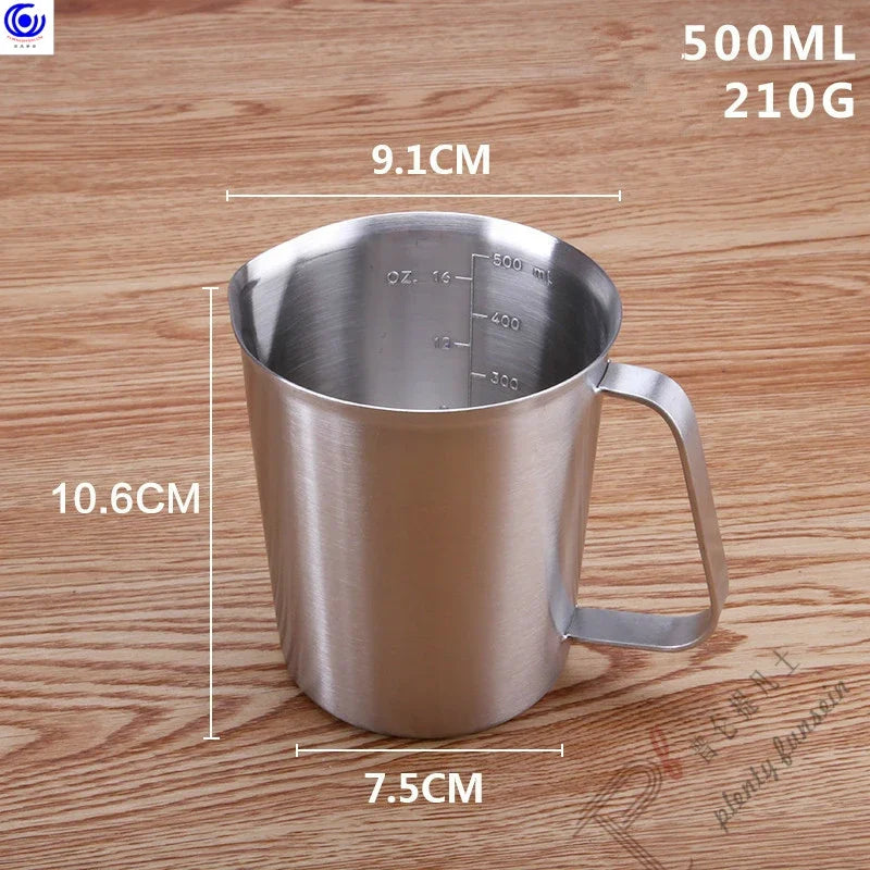 Cup Polishing 500ml Metal 2000ml 5 Sizes 1500ml Measuring Cups Jugs Coffeeware Teaware New Product