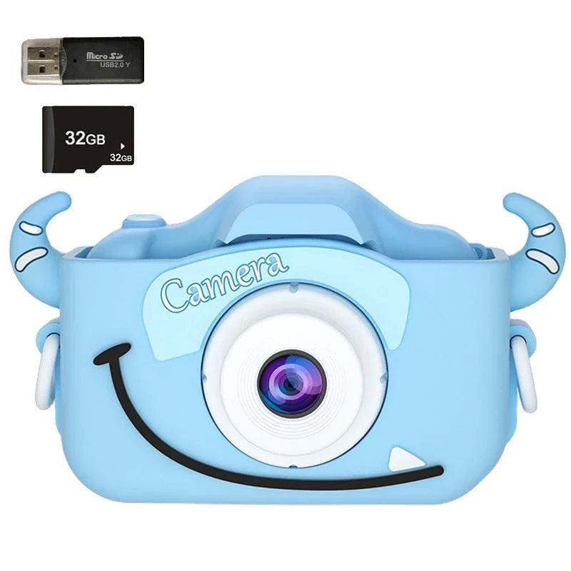 Kids Camera Toys 2 inch Screen HD Cartoon Kids Digital Camera Mini SLR Camera Cute Toy For Children Birthday Christmas Gifts