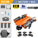 RG106 PRO Drone 8K Professional 5G GPS WIFI HD Dual Camera Dron 3 Axis Gimbal Brushless Motor Anti-shake RC Quadcopter Drones