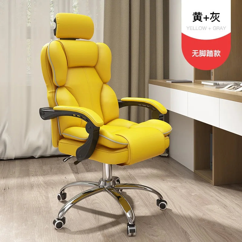 UVR Computer Chair Home Gaming Sofa Chair Long-term Comfortable Office Seat Live Girl Backrest Adjustment Chair With Pedal