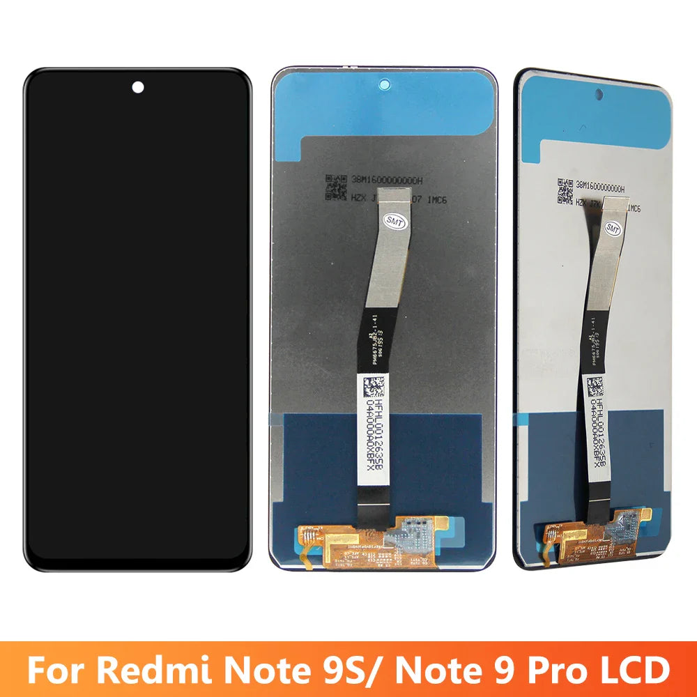 Display Screen for Xiaomi Redmi Note 9S M2003J6A1G Lcd Display Digital Touch Screen with Frame for Redmi Note 9 Pro Replacement