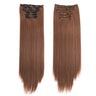 Synthetic Clip in Hair Extensions 6 Pcs/Set 16 Clips Long Straight Hairpieces Clip On Hair Extension for Women Blonde