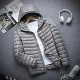 2023 New Brand Autumn Winter Light Down Jacket Men's Fashion Hooded Short Ultra-thin Lightweight Youth Slim Coat Down Jackets