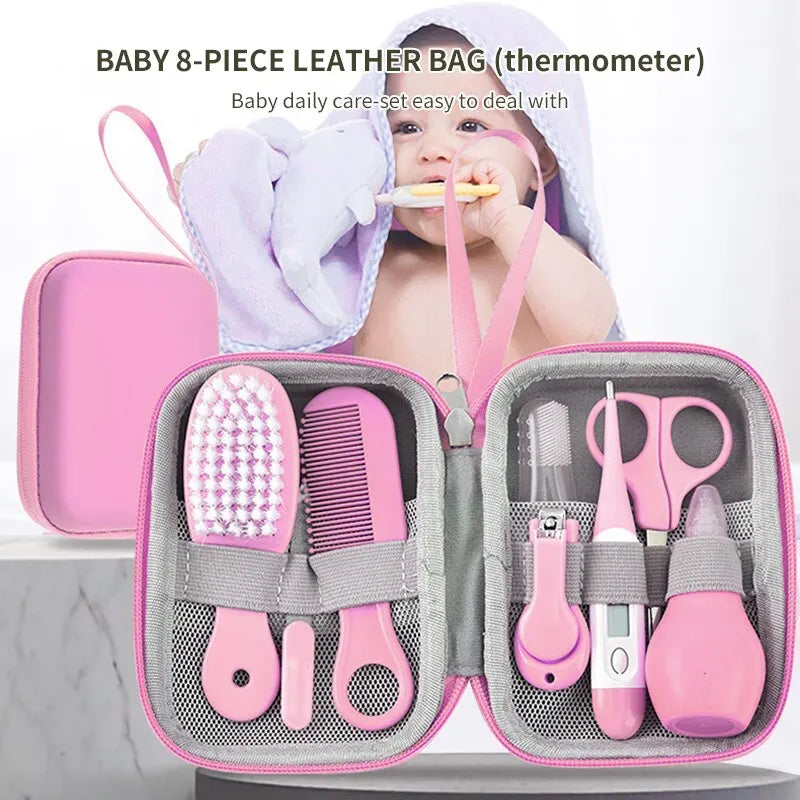 8 PCS Child Care Cleaning Set Nail Clippers Comb Massage Soft Bristle Brush Set Kit