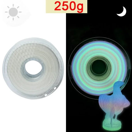 Glow In The Dark PLA Filament 3D Printer Sublimation Noctilucent Plastic Material For 3D Printing Noctilucous Rainbow Green Blue