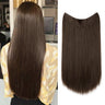 Synthetic Hair Extension No Clip Natural Hair Piece Ombre Fake False One Piece Straight Hairpiece Blonde For Women