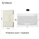 Universal Wireless Bluetooth Keyboard with Leather Case Stand Cover for iPad 7 8 Inch 9 10 Inch Tablet for iOS Android Windows