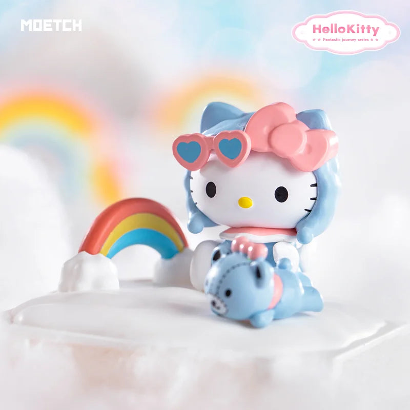 Moetch Hello Kitty Mystery Figurine Blind Box Sanrio Toy Anime Figures Kawaii Cute Fantasy Journey Birthday Gift  Girls Toy