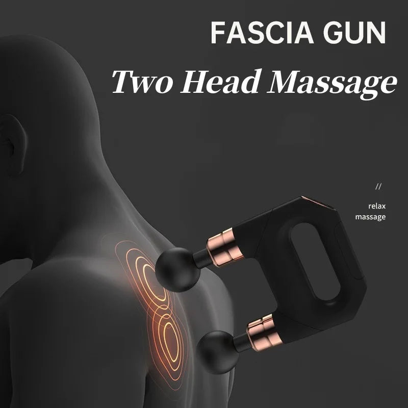 Double Fascia Gun Vibrator Body Massagers Double Massage Gun Fascia Massage Guns Back and Neck Massager Electric Foot Massager