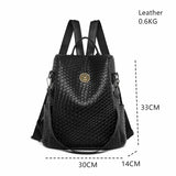 Fashion Rivet Decoration Backpack Women Small Square Plaid Pattern Leather Shoulder Bag Anti Theft Backpack School Bag for Girls