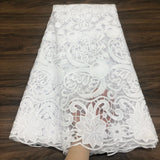 African Lace Fabric 2024  High Quality Lace Hot Sale Embroidery French Tulle Lace Fabric Nigerian Lace Fabric For Wedding Dress