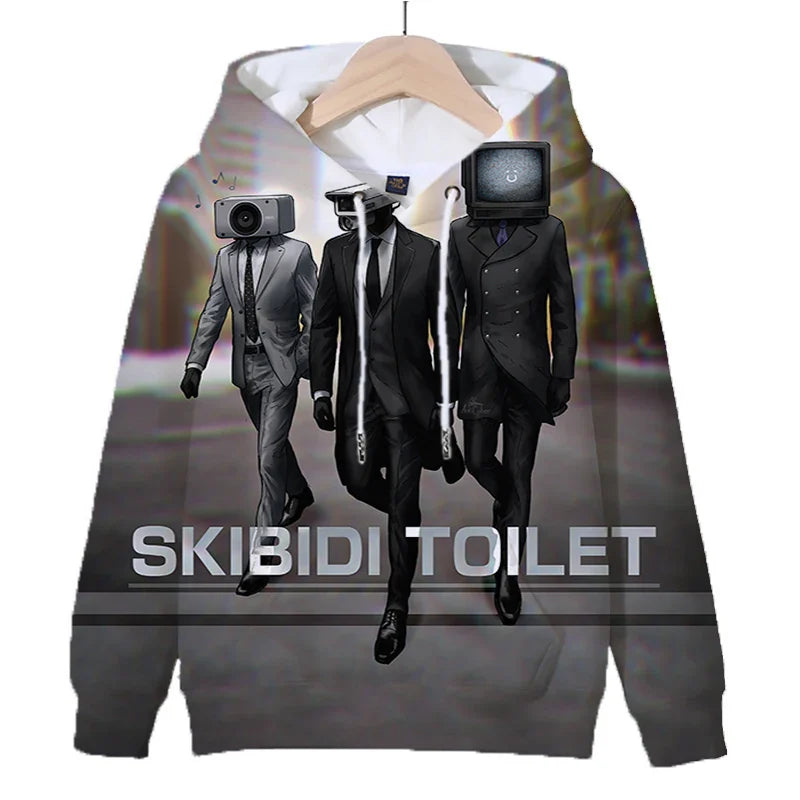 Hot Game Skibidi Toilet Print Hoodies Kids Cartoon Sweatshirts Tops Casual Boys Girls Pullovers Long Sleeve Children Sportwear