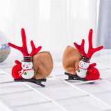 2pcs Pack Cute Reindeer Ears Hair Clip Classic Christmas Festive Women Kids Barrettes Party Cosplay Hair Accessories For Girls